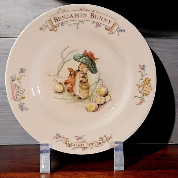 Royal Albert Benjamin Bunny Beatrix Potter 1986 Side Plate 6.5" England - Picture 1 of 11